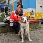 Hollay und Judith Rettungshundeteam beim Spenden sammeln
